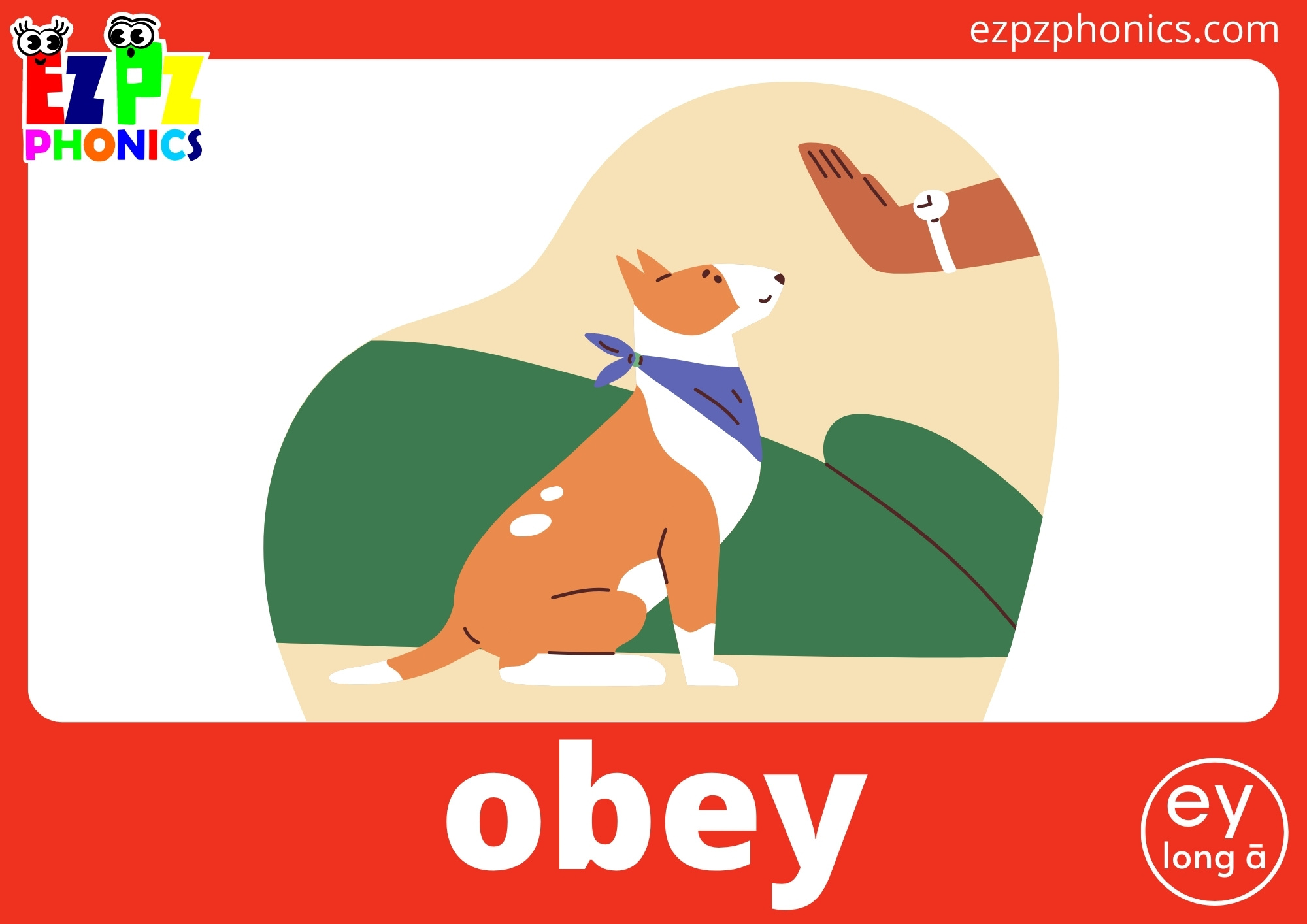 Ey Words Long A Vowel Phonics Flashcards Ezpzphonics